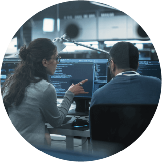 Visuel rond service développement logiciel Visuel rond service développement logiciel